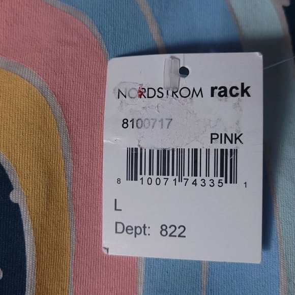 Stunner California Womens T-Shirt Rainbow Dream‎ In Color Pink Cap Sleeve L New - Picture 7 of 8